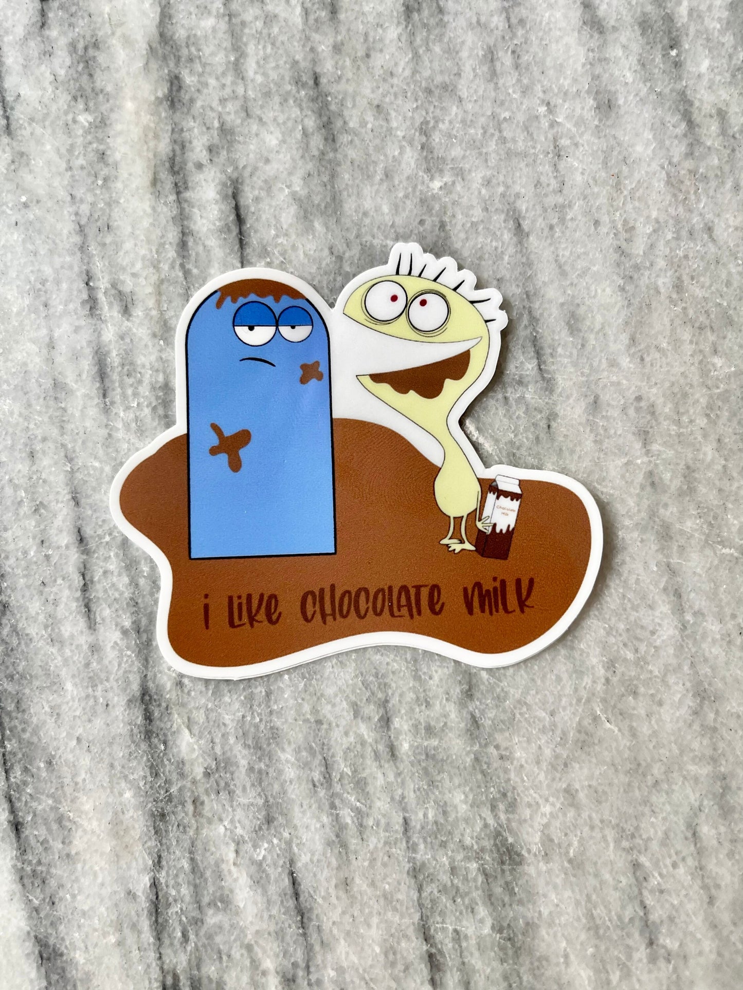 Blue & Cheese Chocolate Milk Waterproof Vinyl Sticker