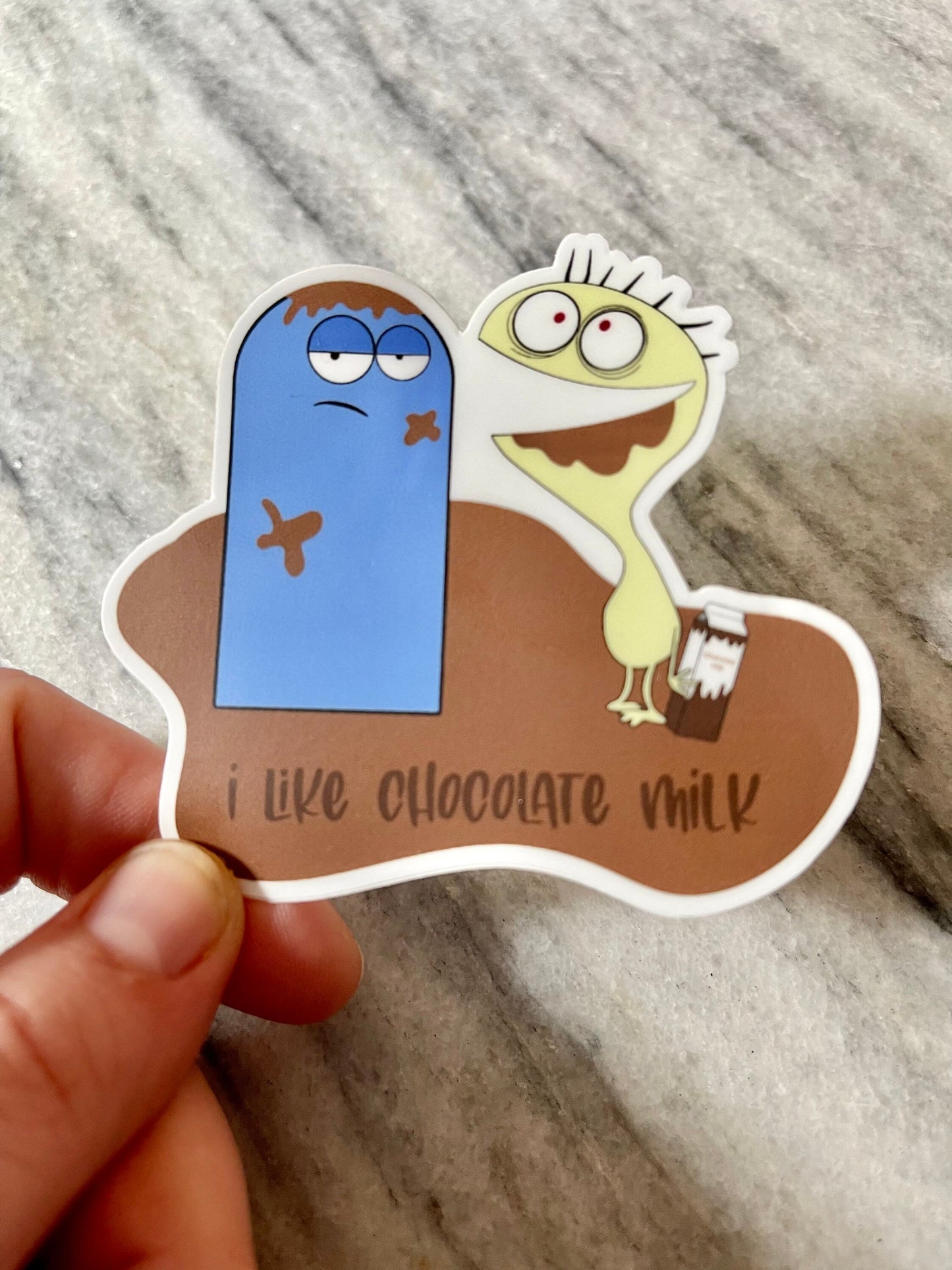 Blue & Cheese Chocolate Milk Waterproof Vinyl Sticker