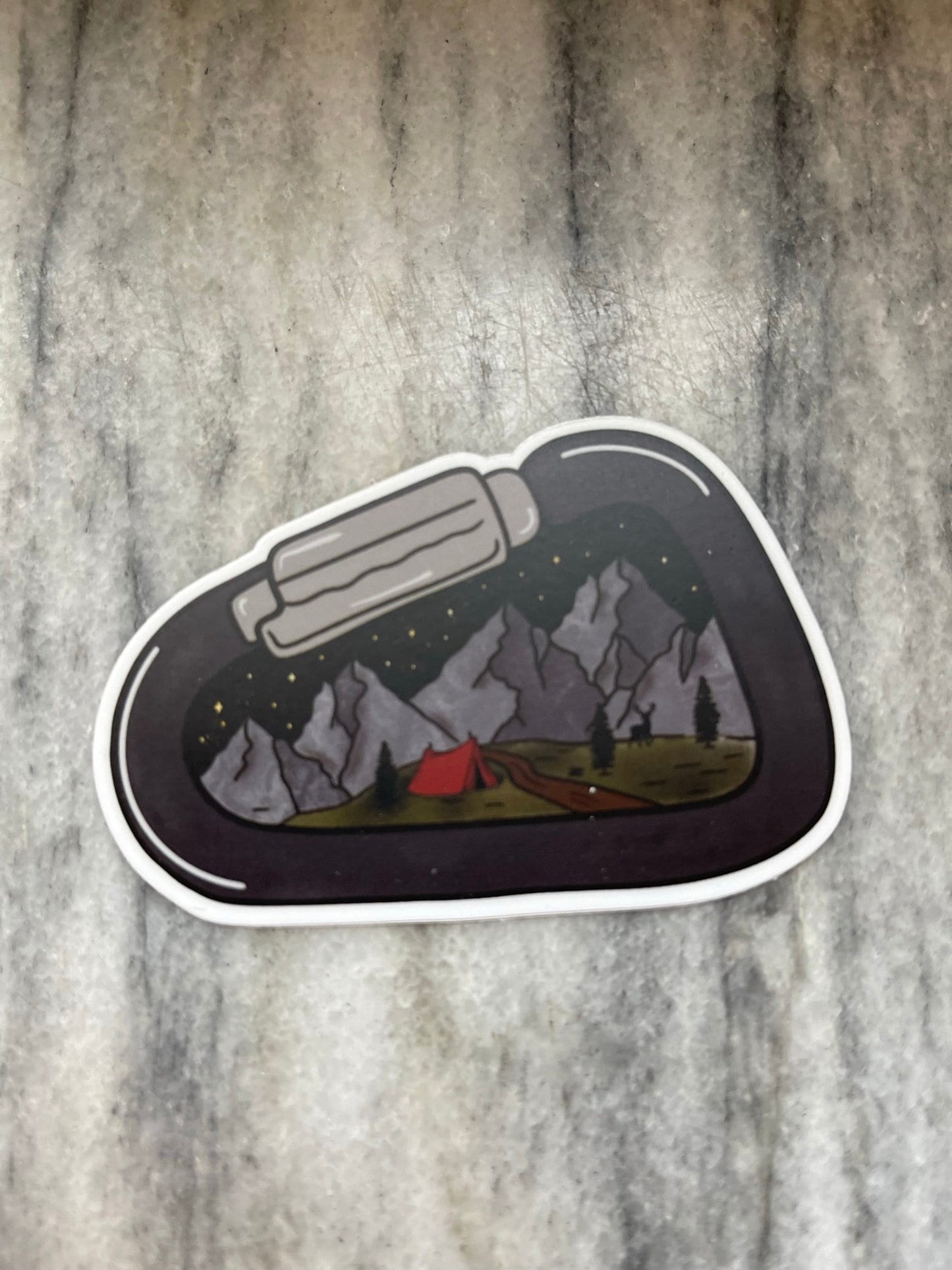 Camping Carabiner Waterproof Vinyl Sticker