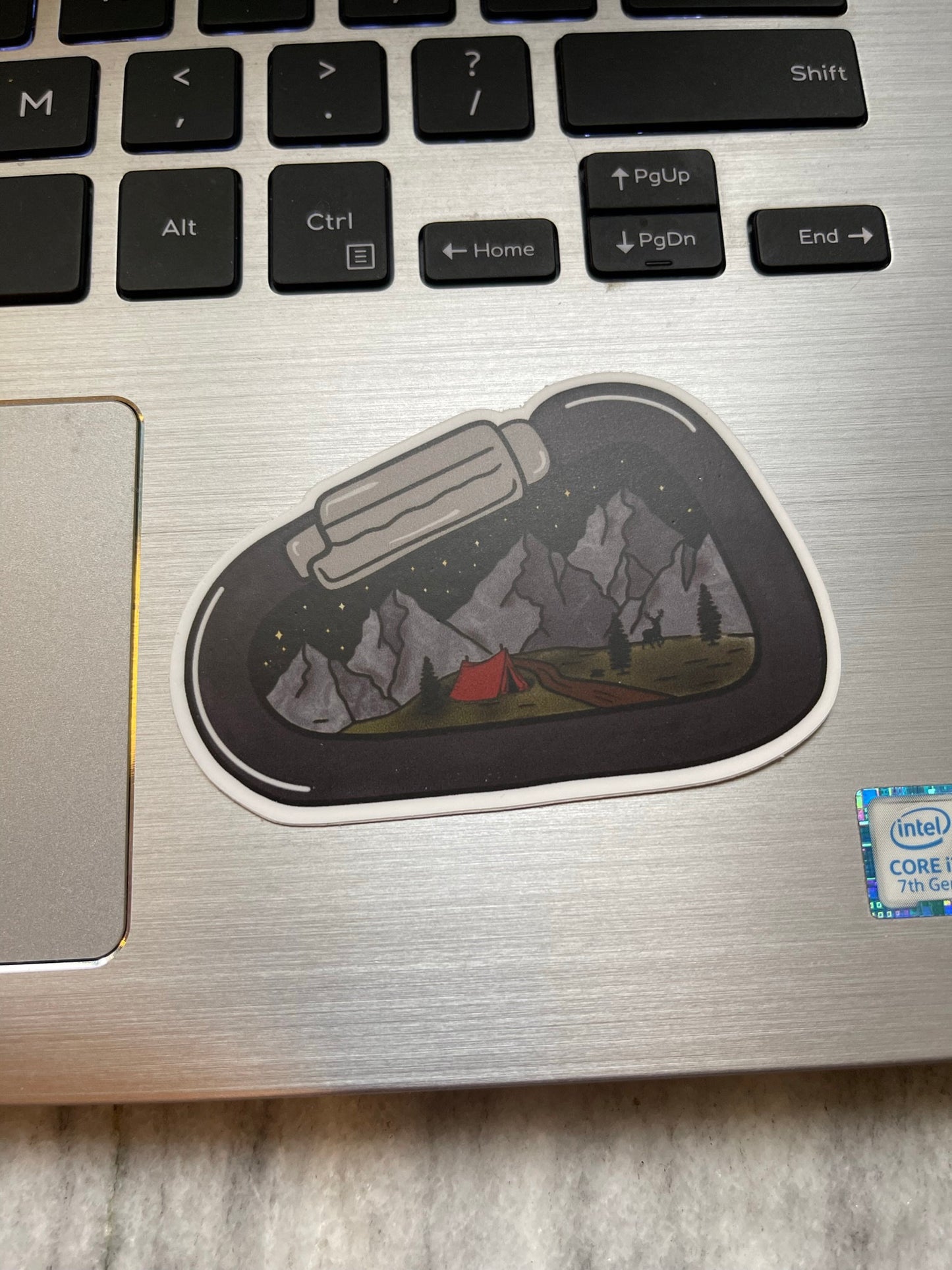 Camping Carabiner Waterproof Vinyl Sticker