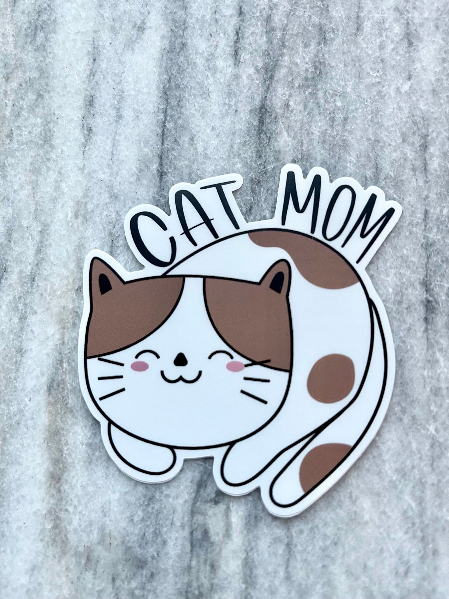 Cat Mom Waterproof Vinyl Sticker