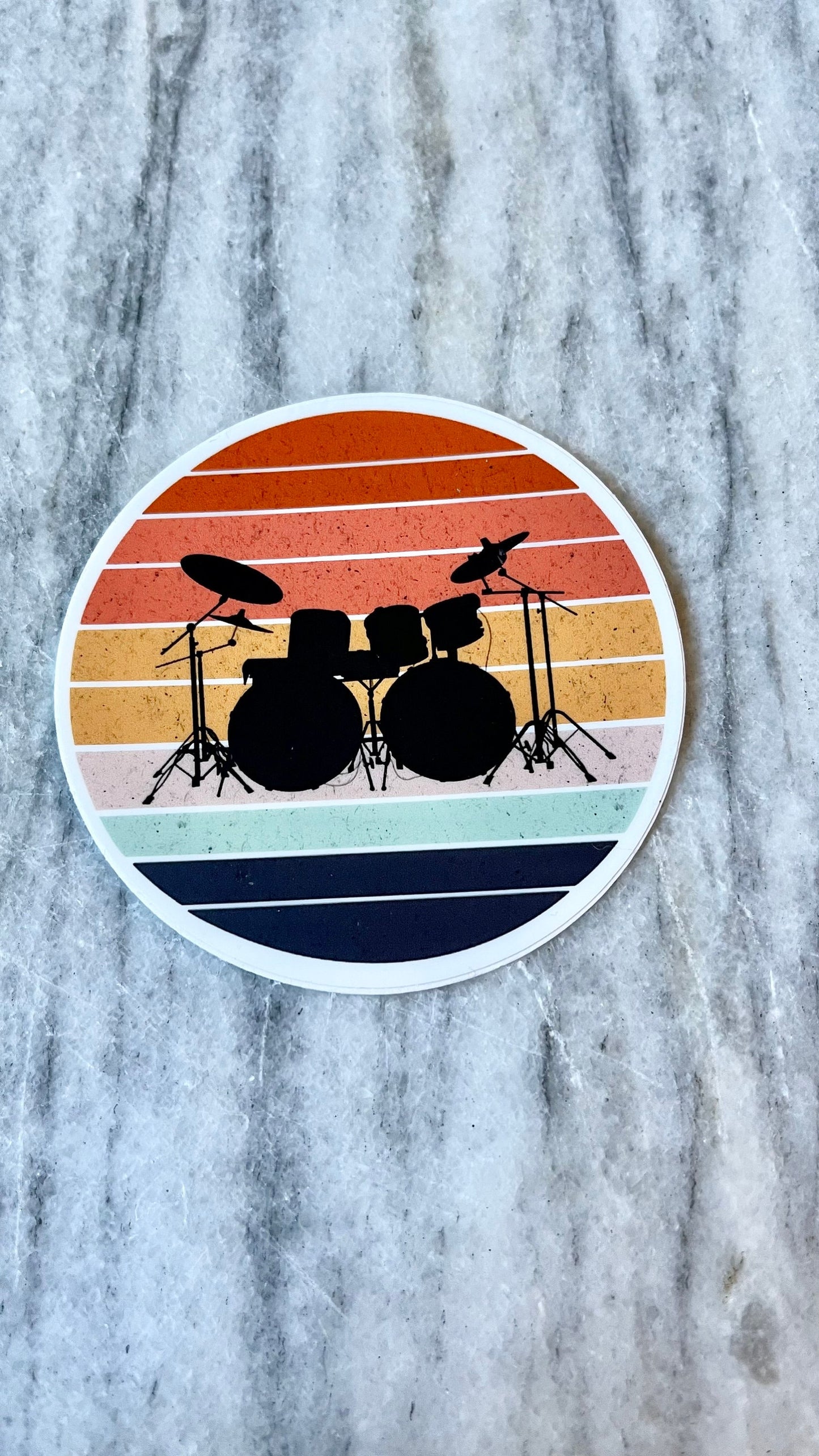 Drum Kit Waterproof Vinyl Sticker