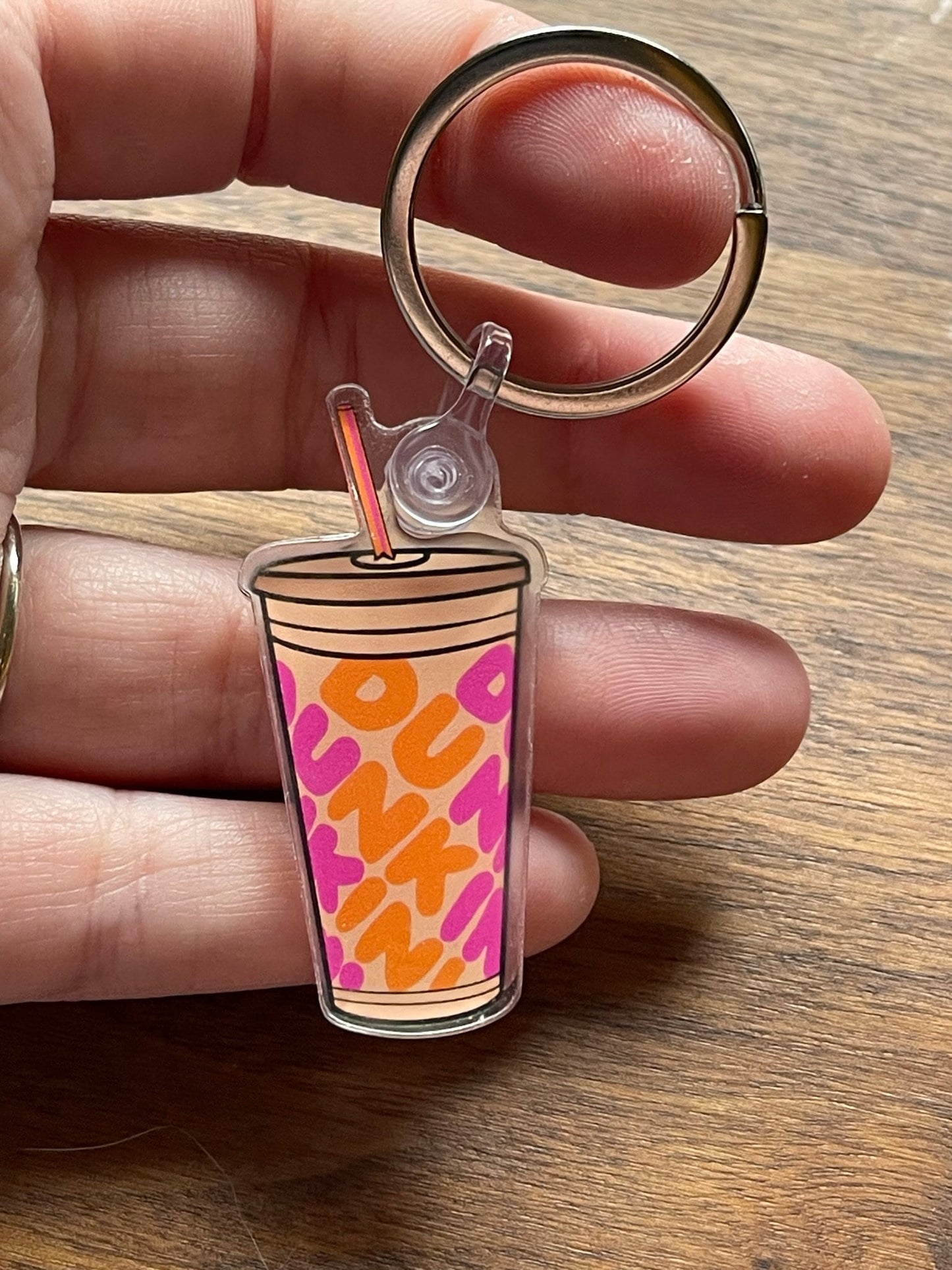 Dunk in Donuts Iced Coffee Cup Keychain