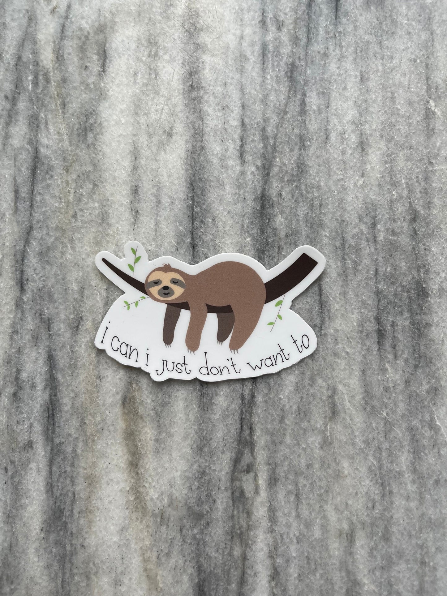Lazy Sloth Waterproof Vinyl Sticker