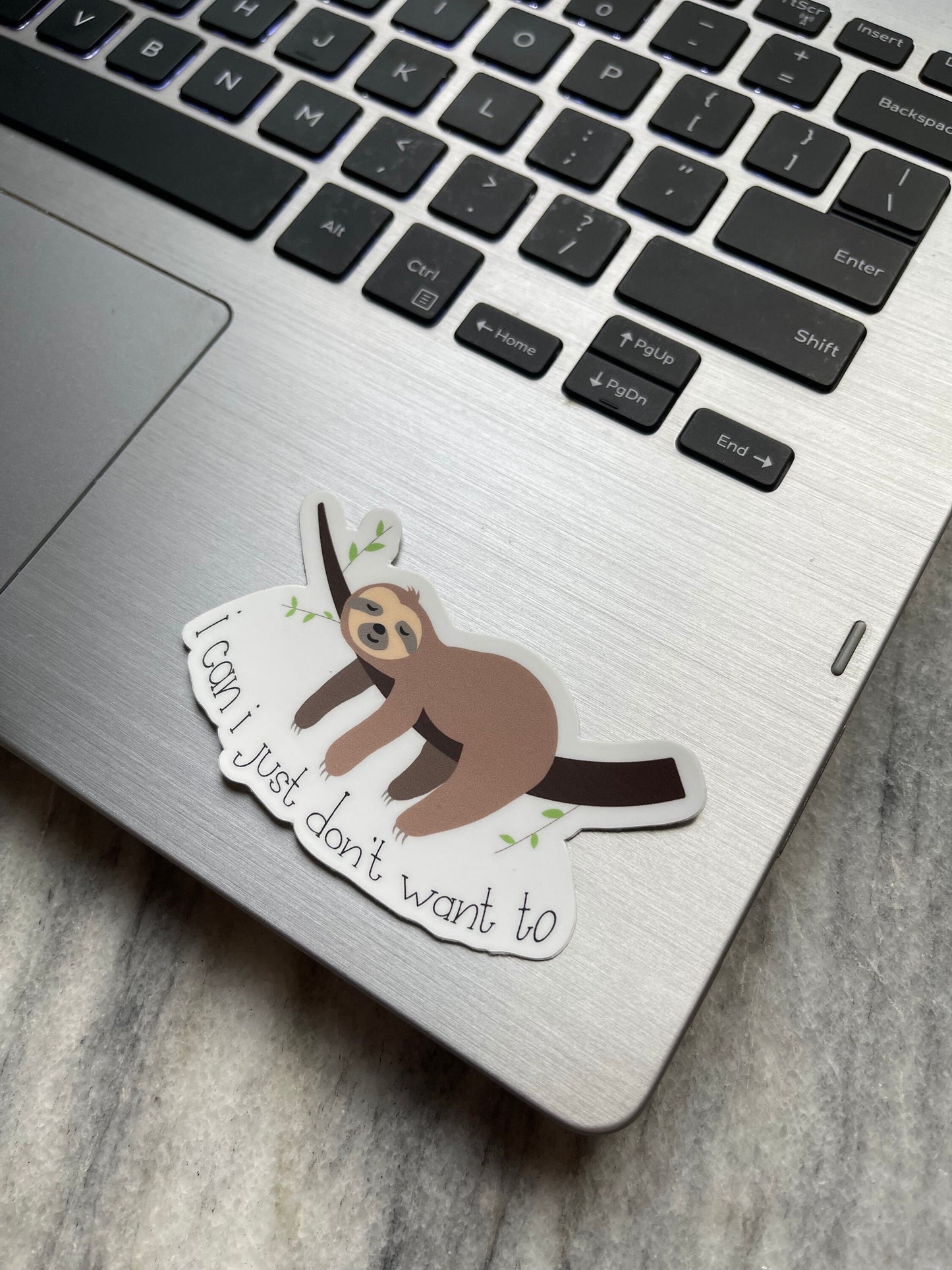 Lazy Sloth Waterproof Vinyl Sticker