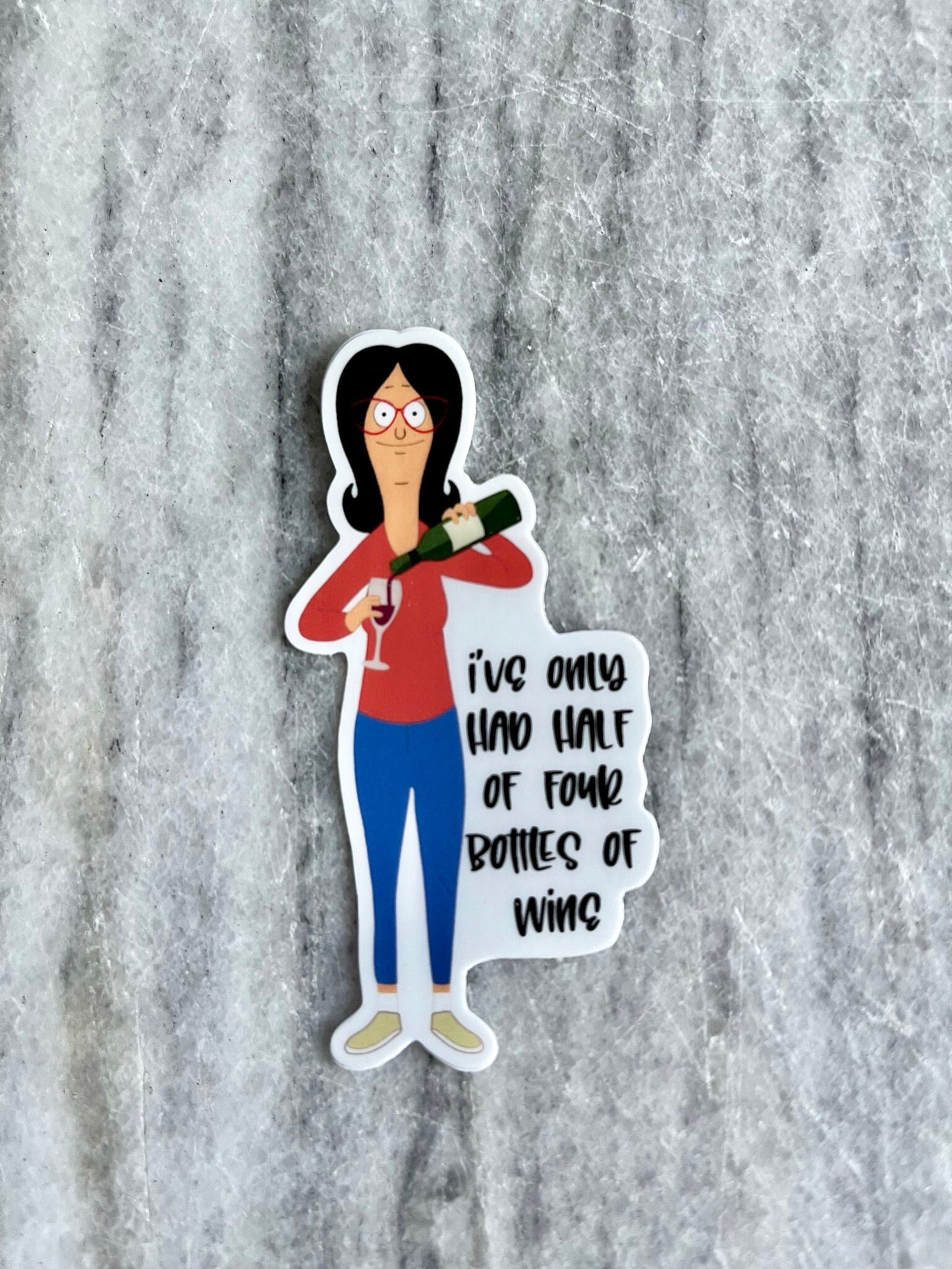 Linda Wine Waterproof Vinyl Sticker