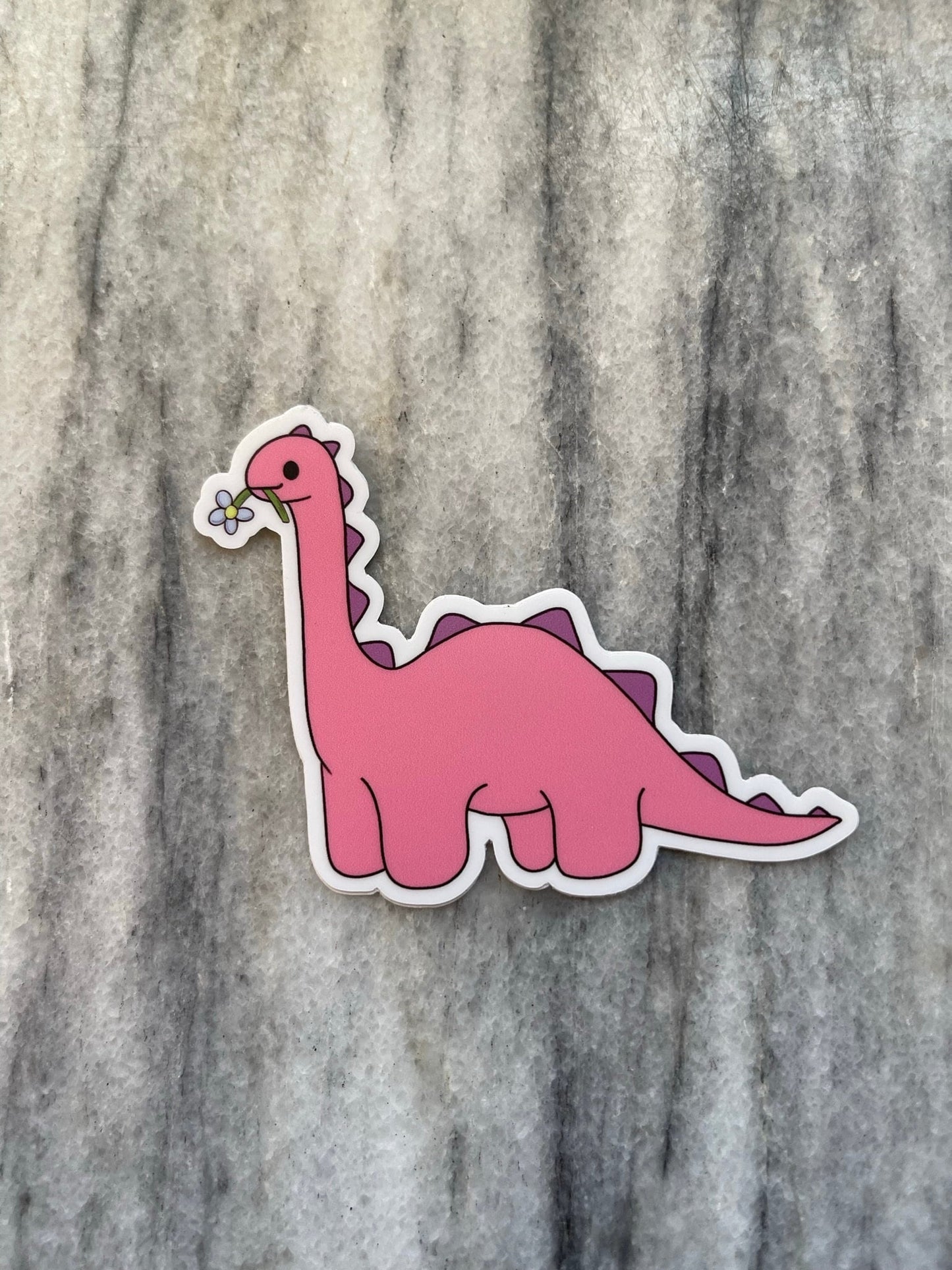Pink Dino Waterproof Vinyl Sticker