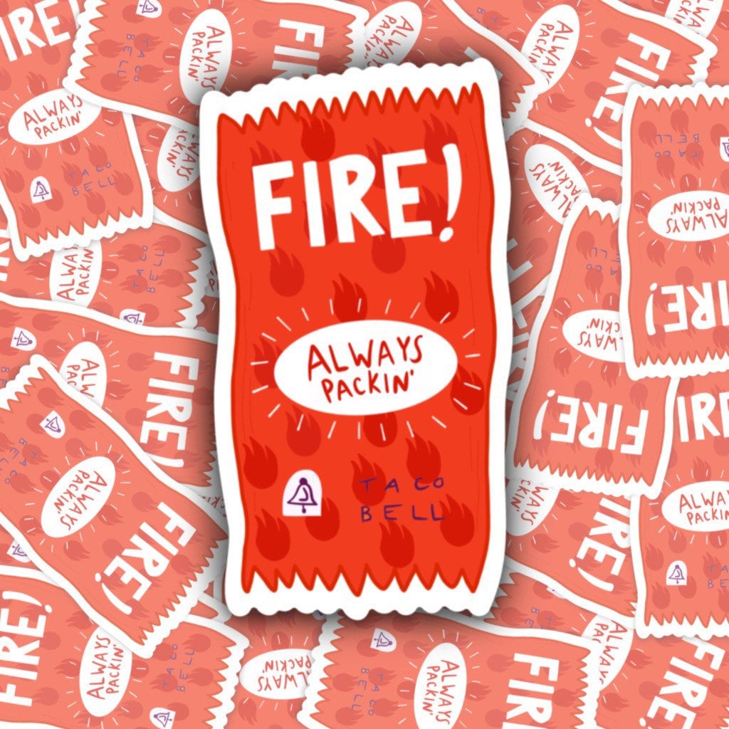 Taco Bell Fire Sauce Packet Sticker