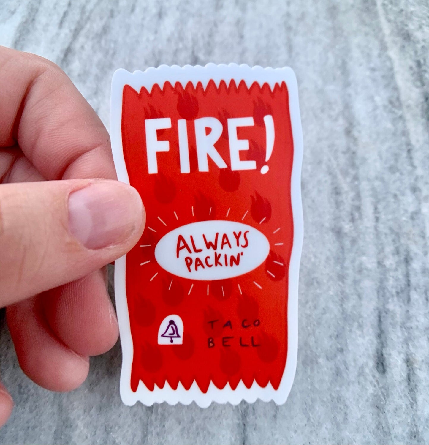 Taco Bell Fire Sauce Packet Sticker