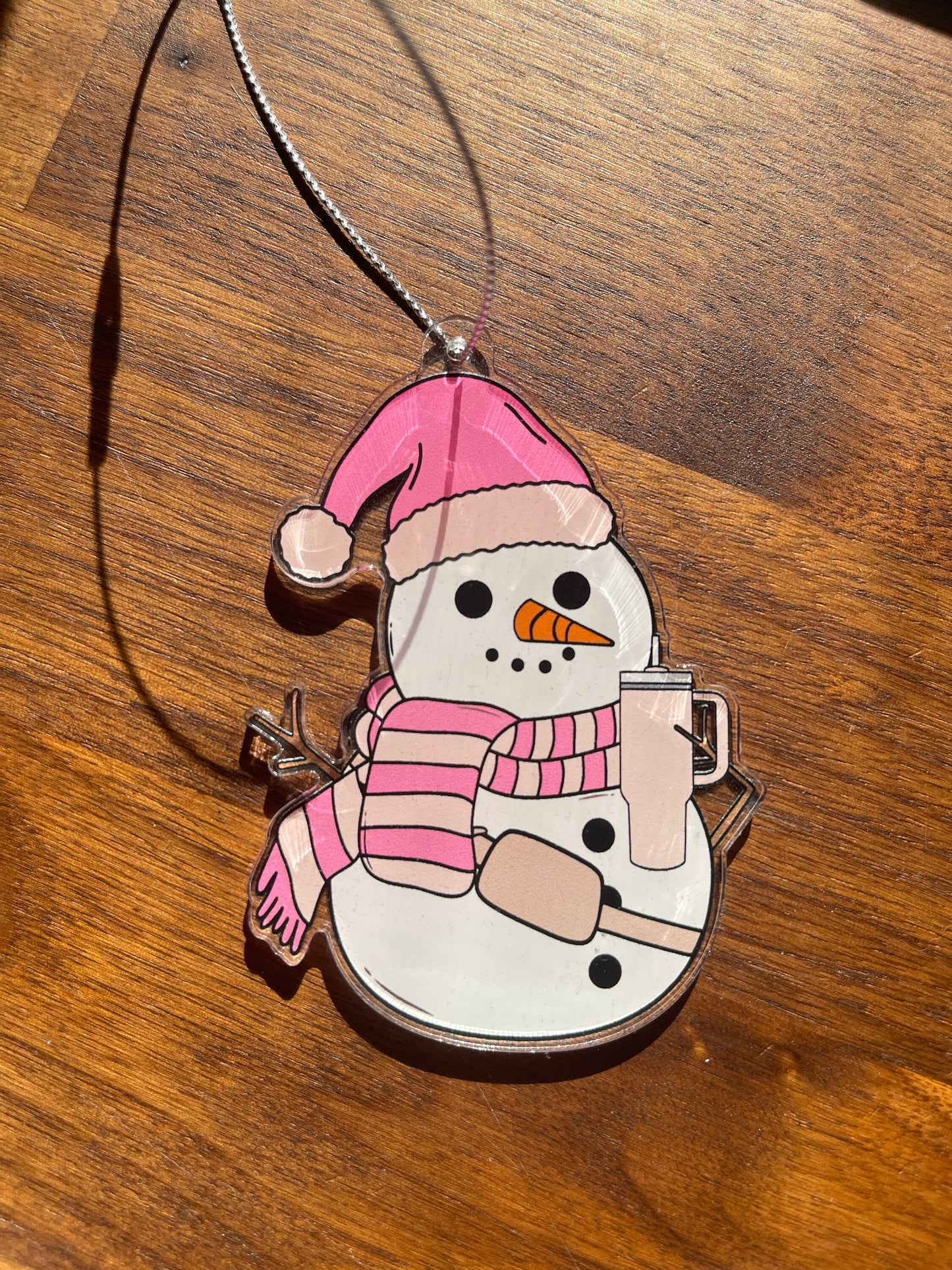 Bougie Snowman Acrylic Ornament