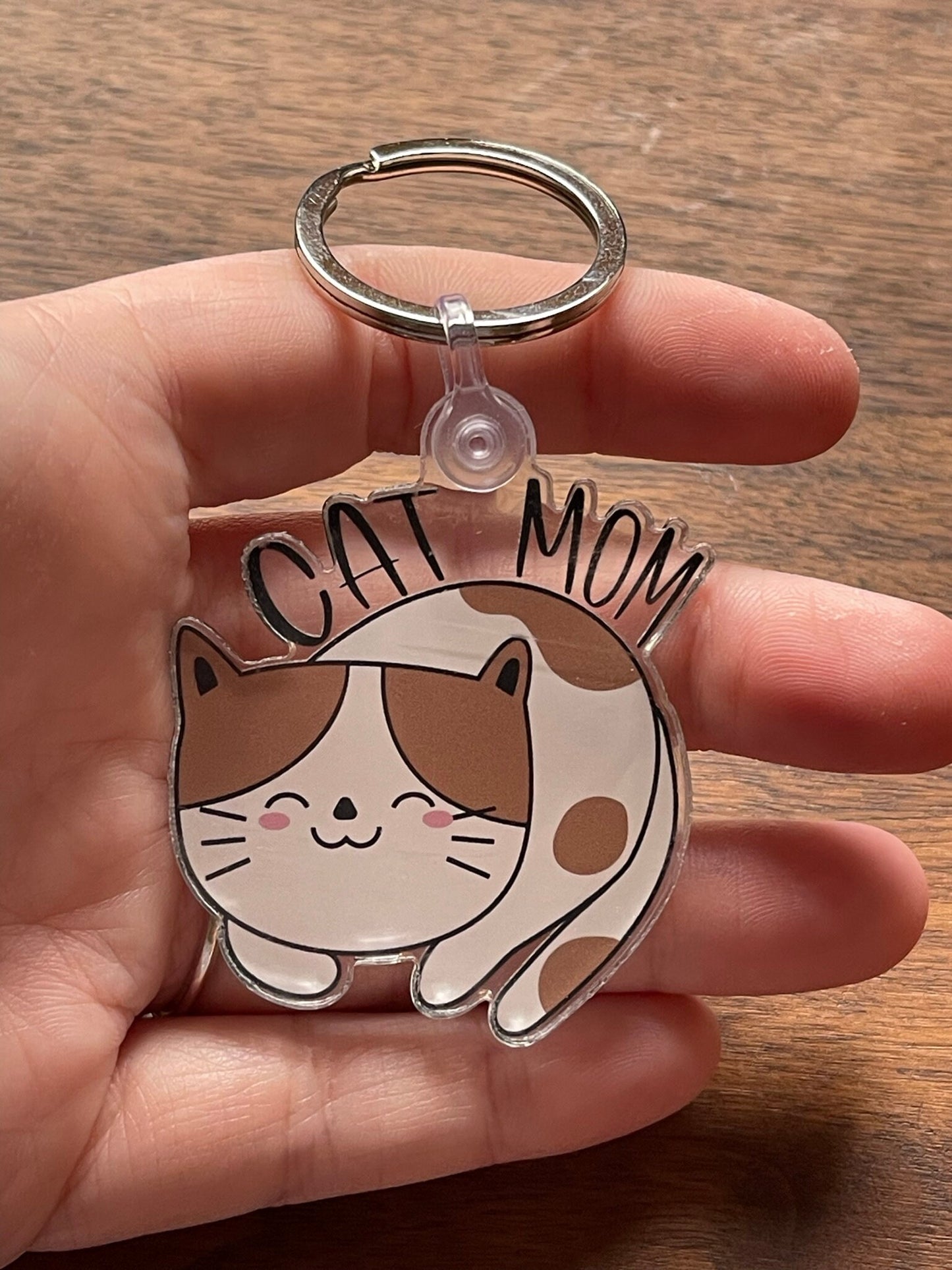 Cat Mom Keychain