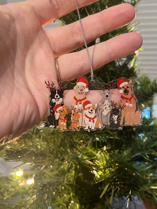 Christmas Dogs Ornament