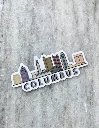 Columbus Ohio Skyline Waterproof Vinyl Sticker