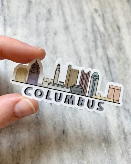 Columbus Ohio Skyline Waterproof Vinyl Sticker