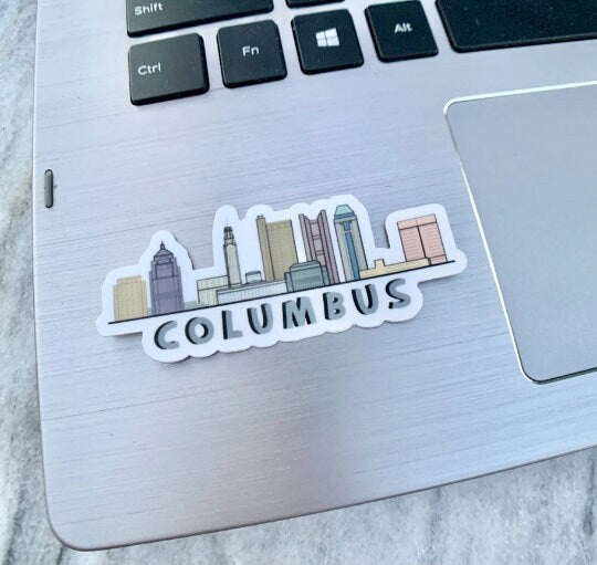 Columbus Ohio Skyline Waterproof Vinyl Sticker