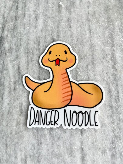 Danger Noodle Snake Waterproof Vinyl Sticker