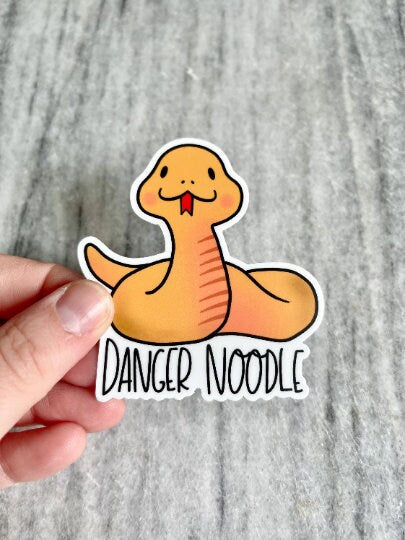 Danger Noodle Snake Waterproof Vinyl Sticker