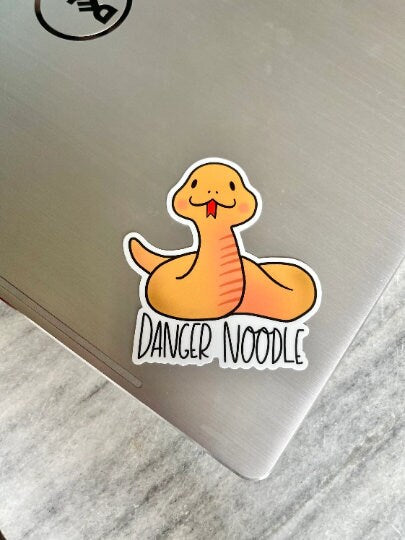 Danger Noodle Snake Waterproof Vinyl Sticker