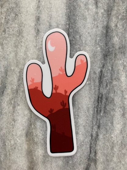 Desert Cactus Waterproof Vinyl Sticker