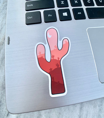 Desert Cactus Waterproof Vinyl Sticker