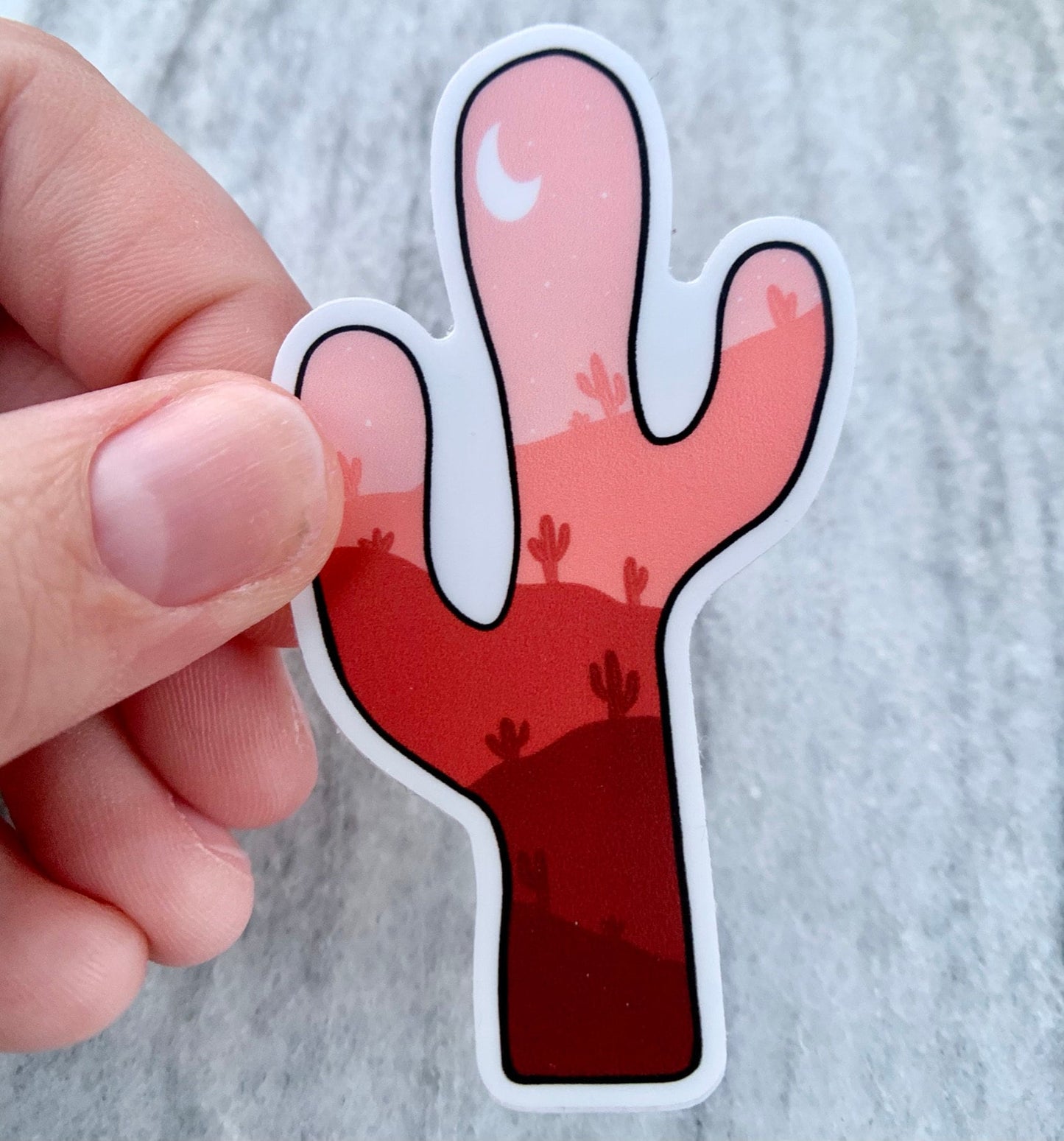 Desert Cactus Waterproof Vinyl Sticker