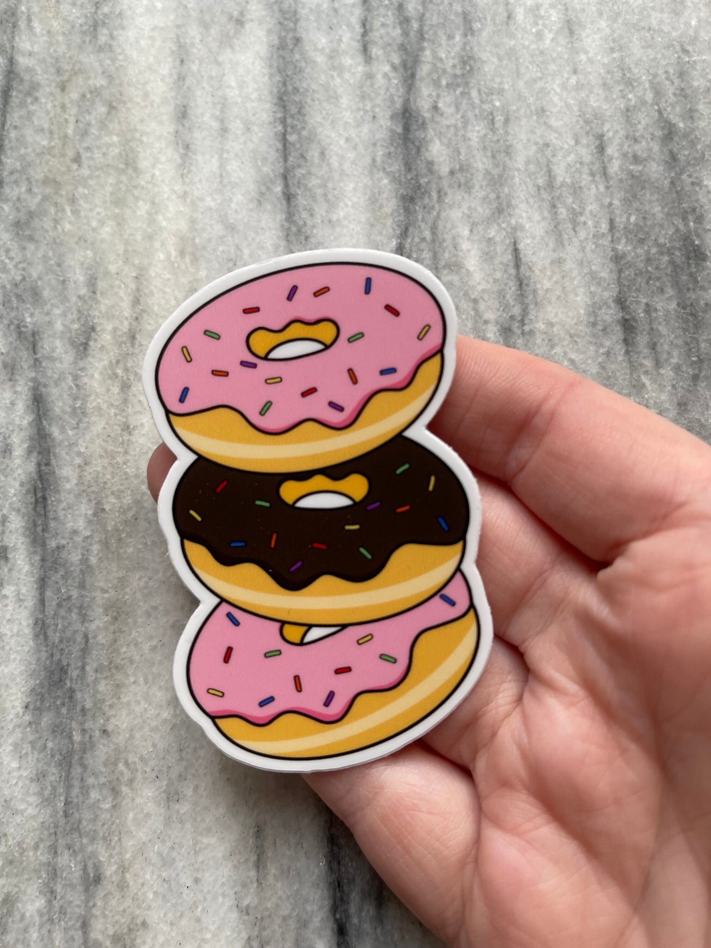 Donut Stack Waterproof Vinyl Sticker