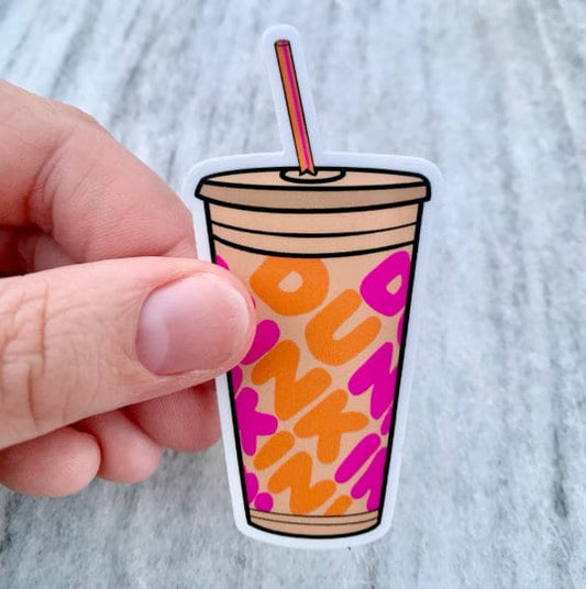 Dunk in Iced Coffee Waterproof Vinyl Sticker