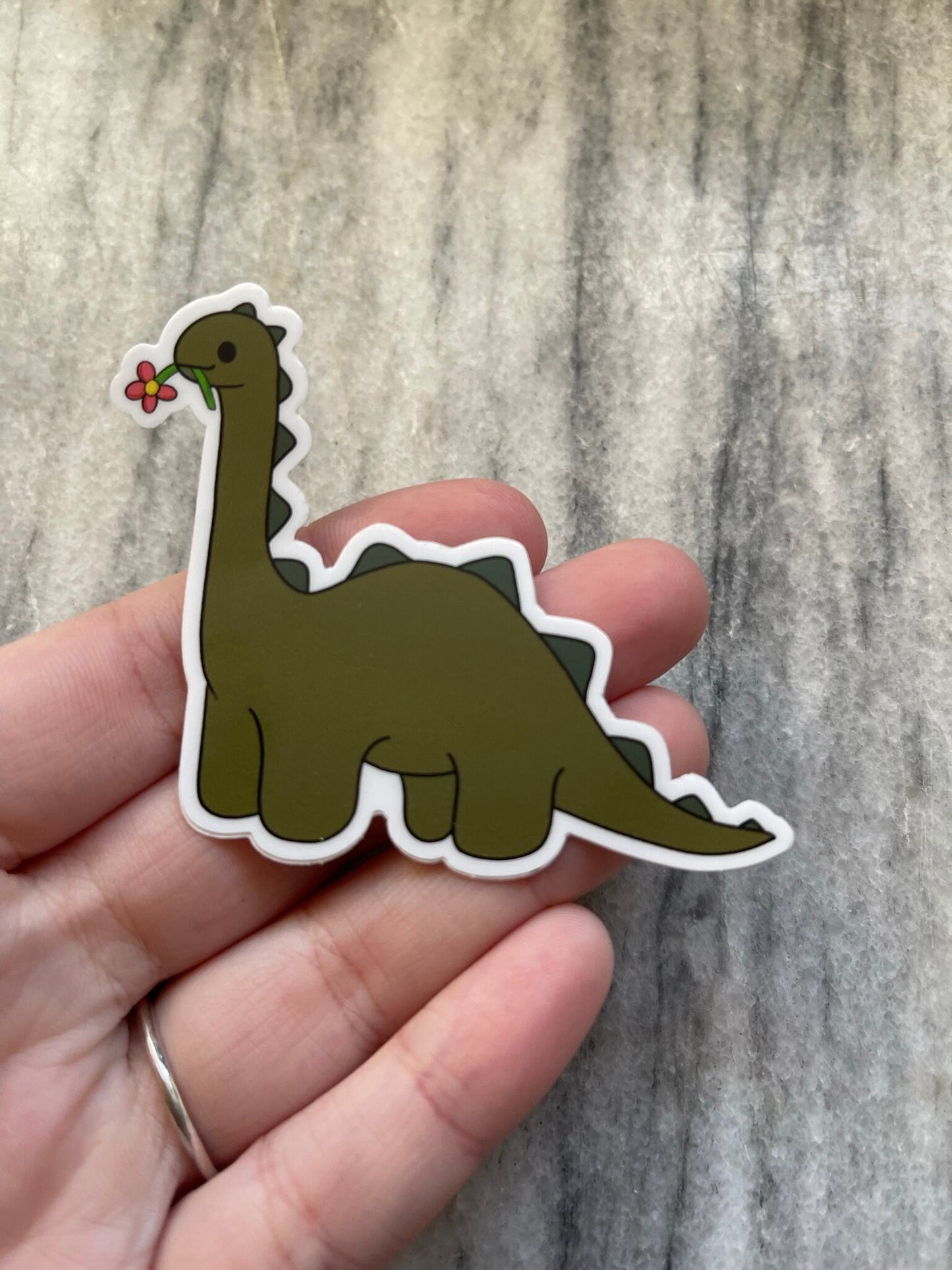 Green Dino Waterproof Vinyl Sticker