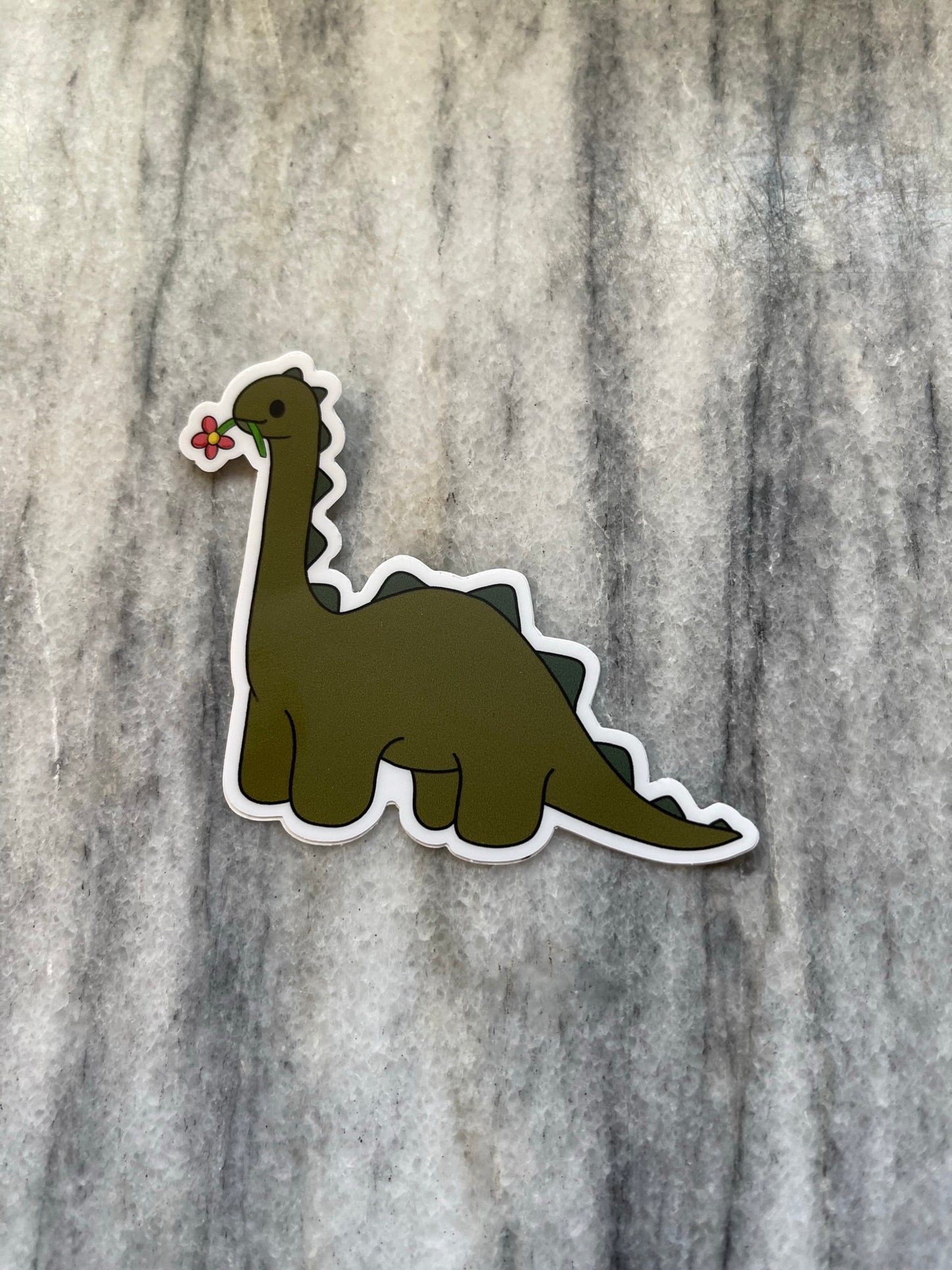 Green Dino Waterproof Vinyl Sticker