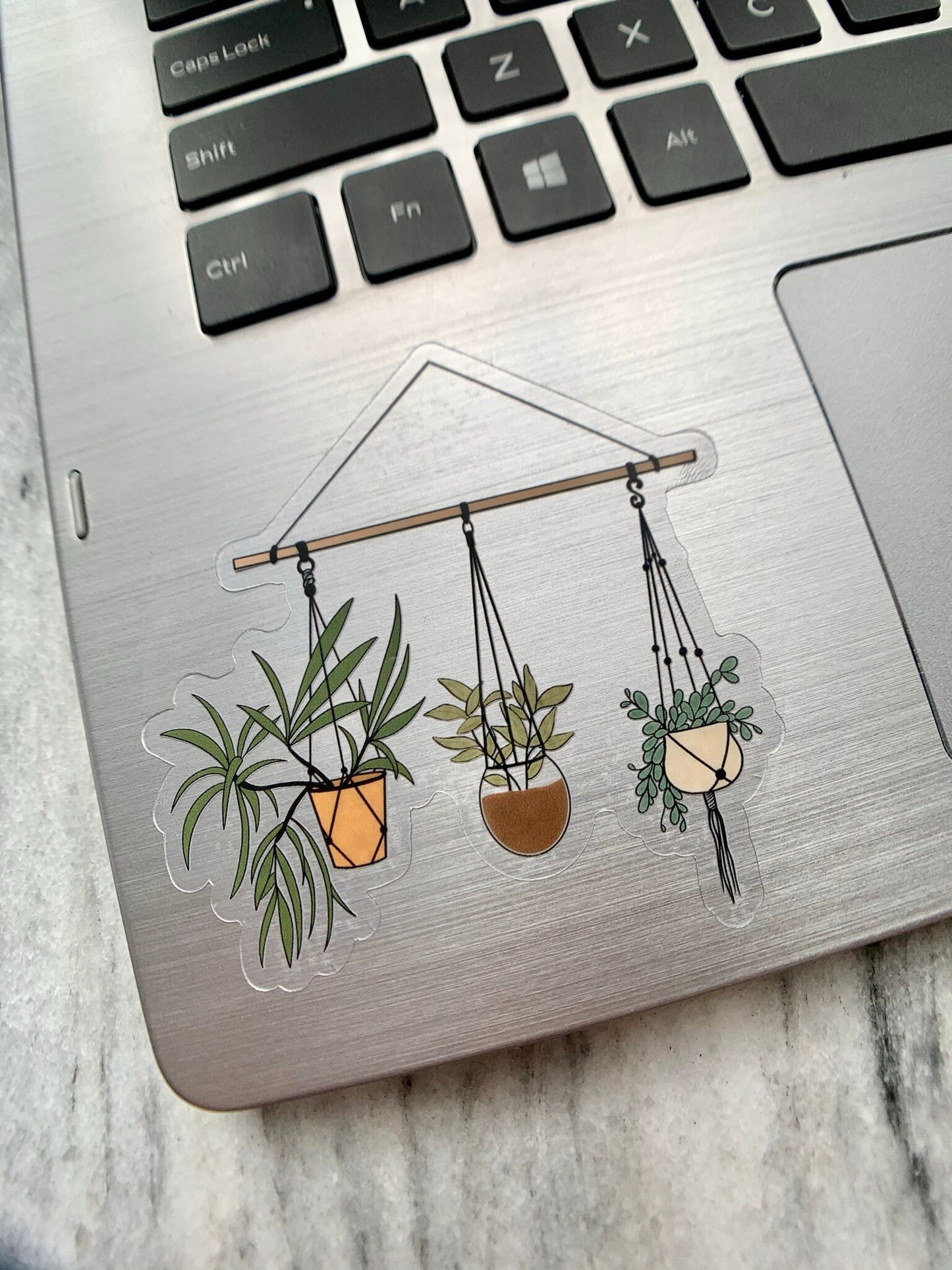 Hanging Plants Transparent Waterproof Vinyl Sticker