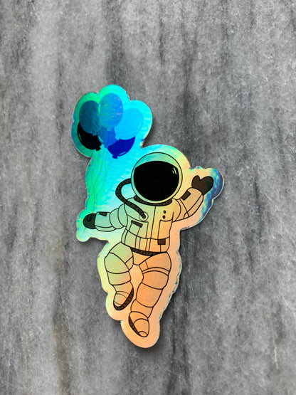 Holographic Astronaut Waterproof Vinyl Sticker