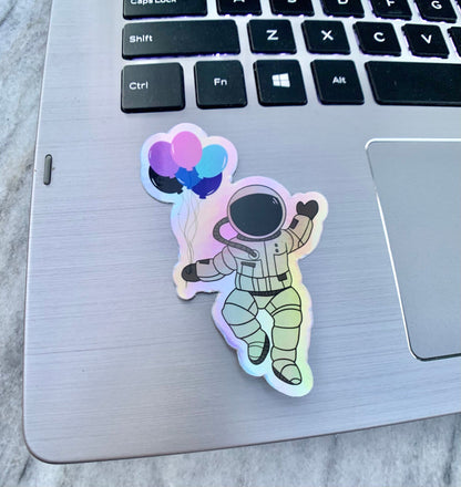 Holographic Astronaut Waterproof Vinyl Sticker