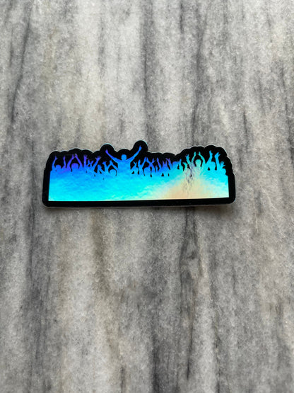 Holographic Concert Crowd Waterproof Vinyl Sticker