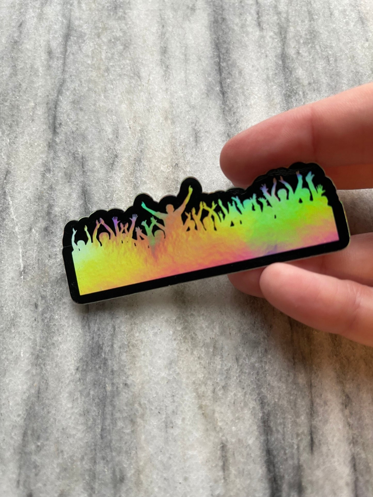 Holographic Concert Crowd Waterproof Vinyl Sticker