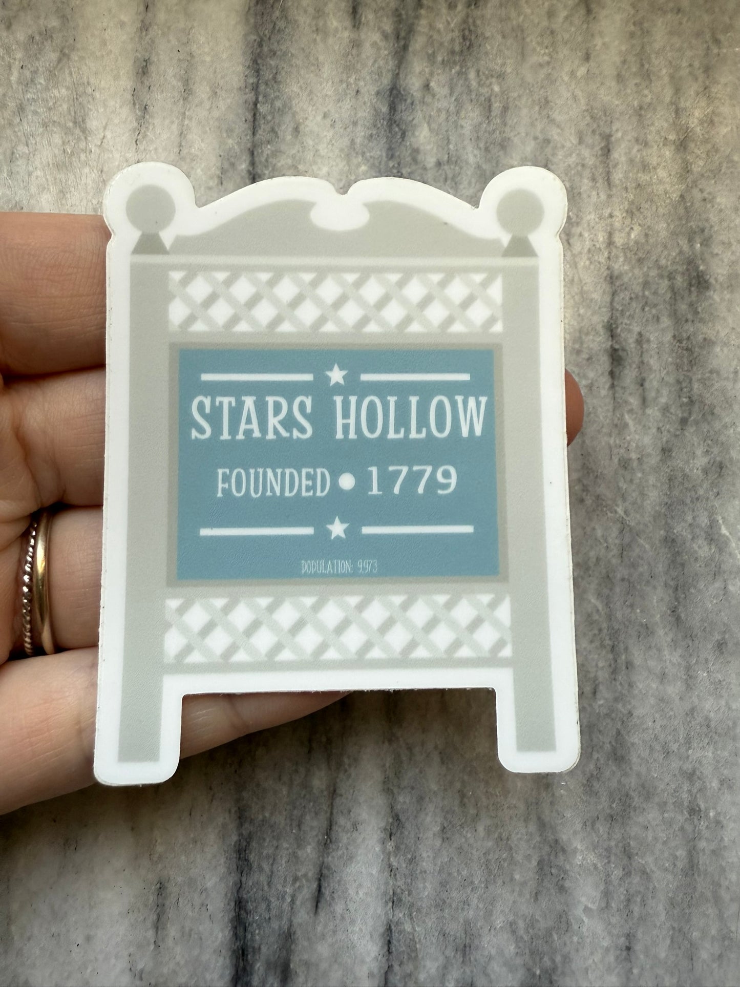 Stars Hollow Sign Waterproof Vinyl Sticker