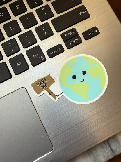 Save Me Planet Earth Waterproof Vinyl Sticker