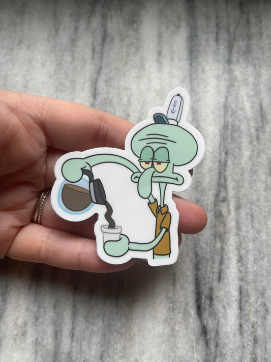 Grumpy Coffee Waterproof Vinyl Sticker