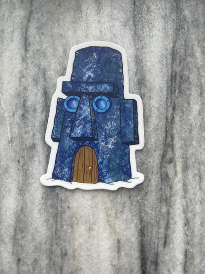 Squid House Waterproof Vinyl Sticker