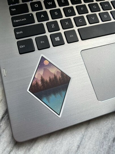 Lakeside Mountain Waterproof Vinyl Sticker