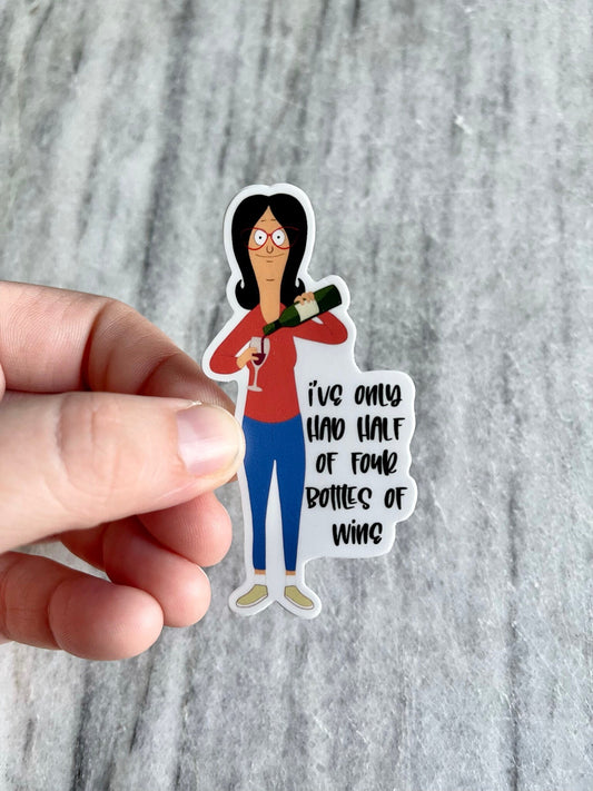 Linda Wine Waterproof Vinyl Sticker