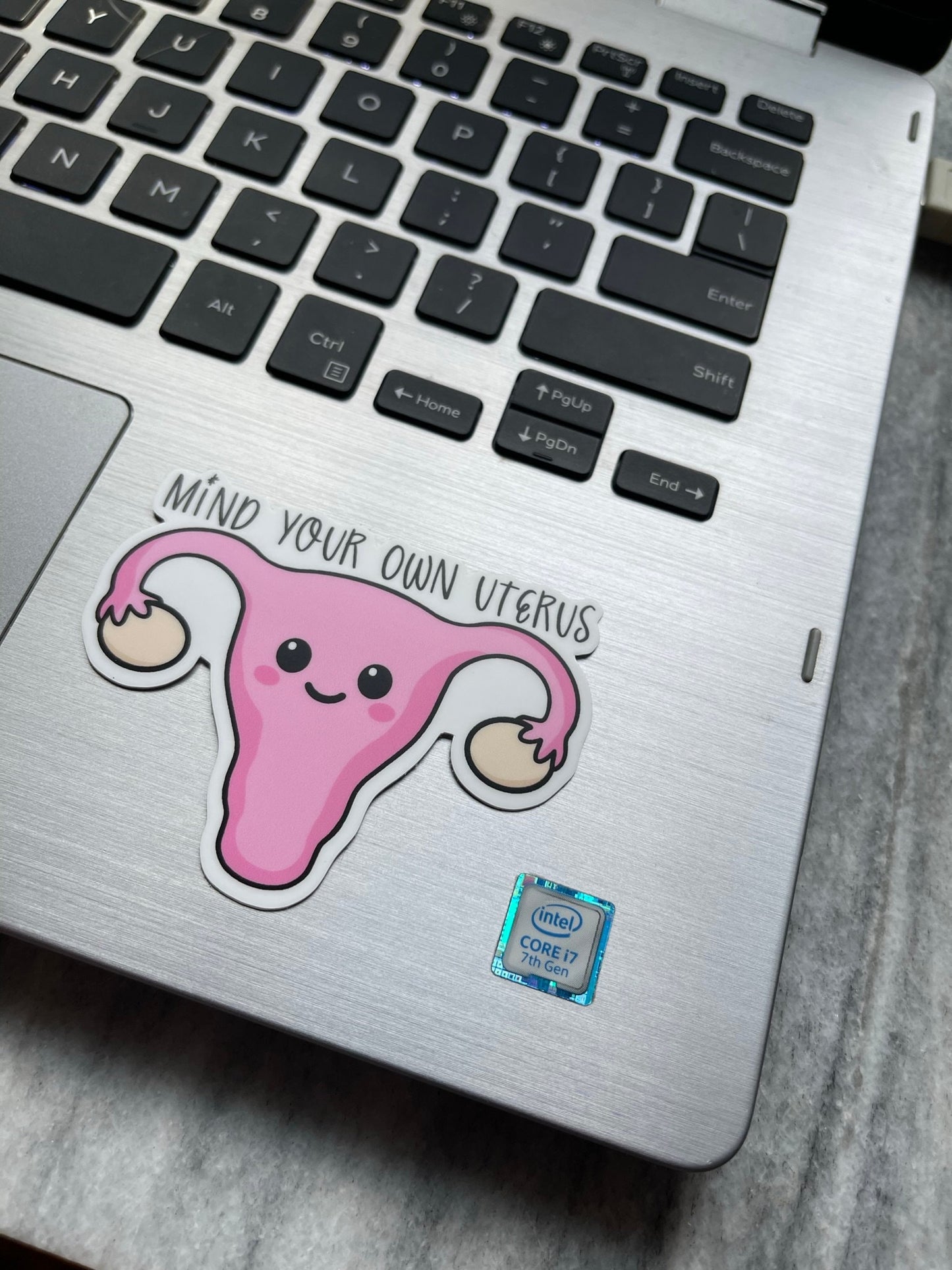 Mind Your Own Uterus Waterproof Vinyl Sticker