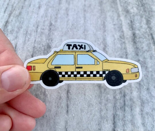 NYC Taxi Waterproof Vinyl Sticker