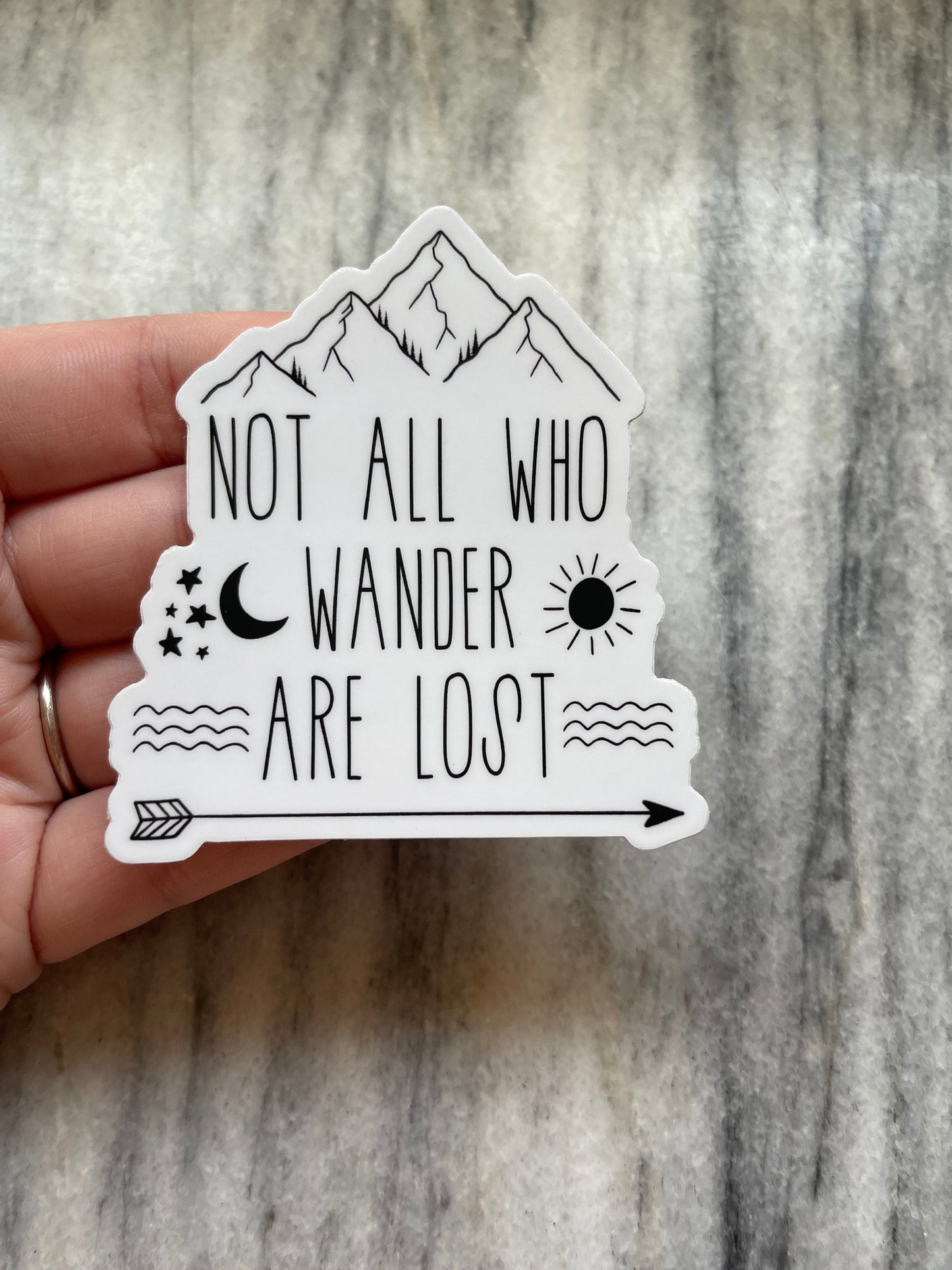 Not All Who Wander Are Lost Waterproof Vinyl Sticker