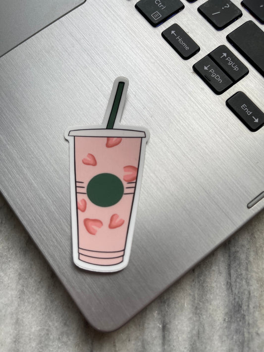 Pink Drink Waterproof Vinyl Sticker