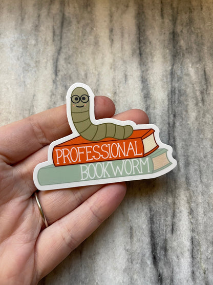 Professional Bookworm Sticker