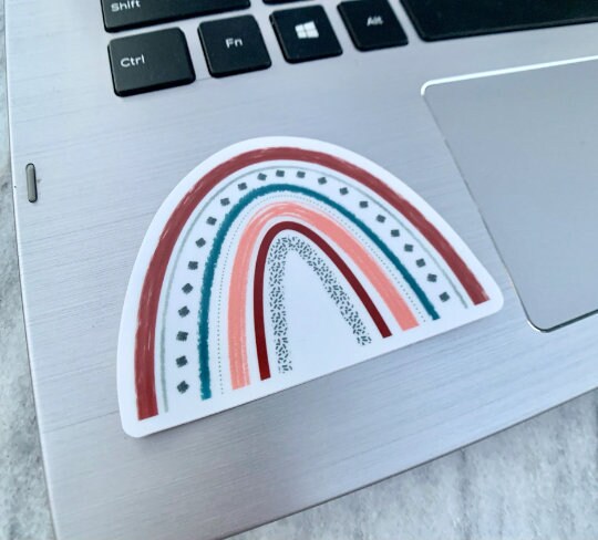 Boho Rainbow Waterproof Sticker