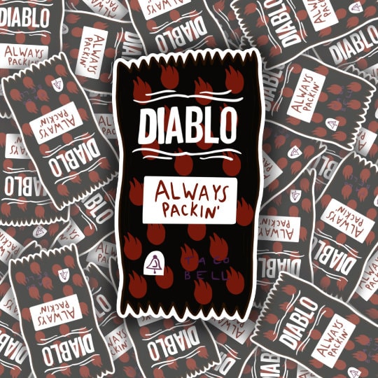 Taco Bell Diablo Sauce Packet Sticker