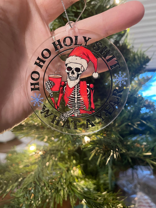 What A Year Christmas Skeleton Ornament