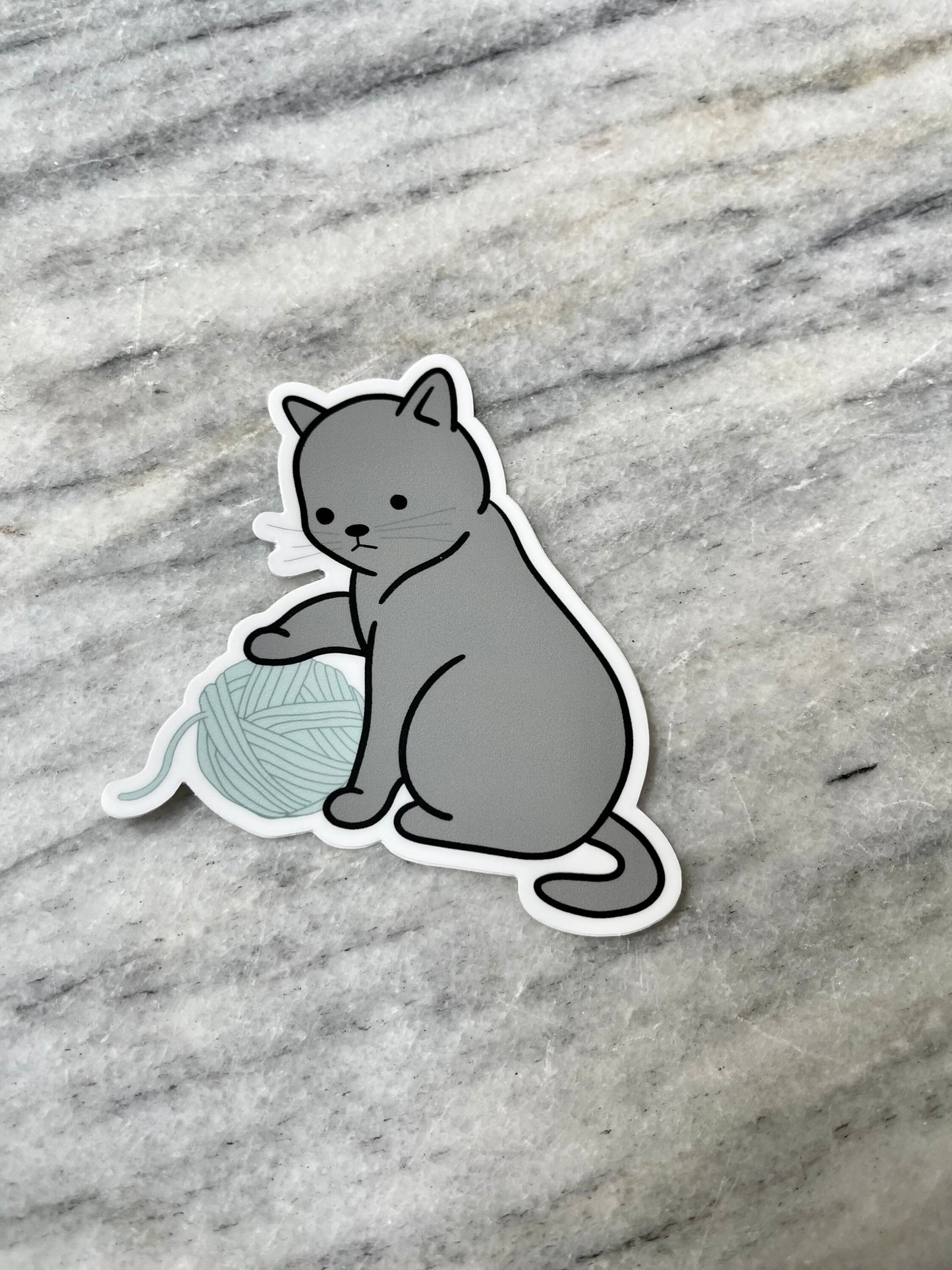 Yarn Ball Cat Sticker